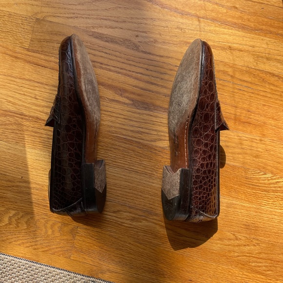 Alligator Ferragamo Penny Loafers Size 9 main image 4